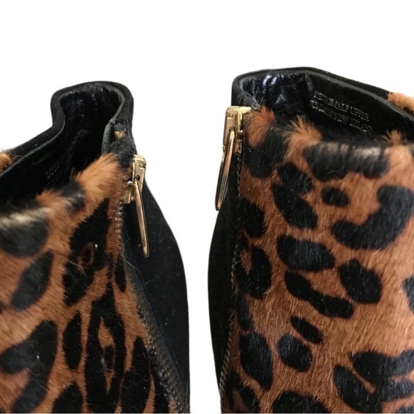 Club Monaco Dyed Calf Hair Leopard Print Booties - Picture 4 of 16
